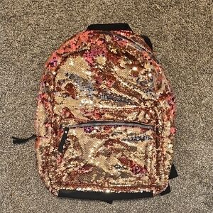 Sequin Gold and Pink Backpack